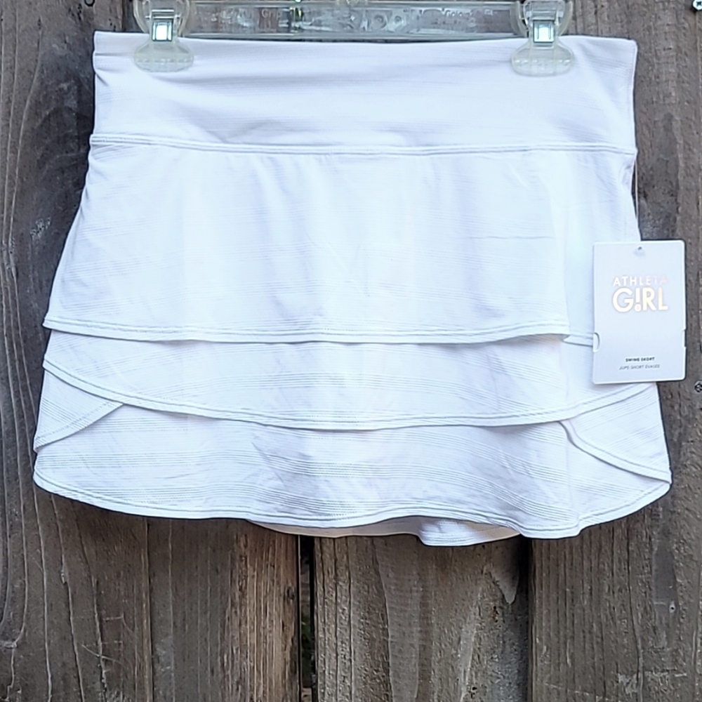 Athleta Swing Skort White Layered Mini Skirt Skort Size 16 XXL Girls